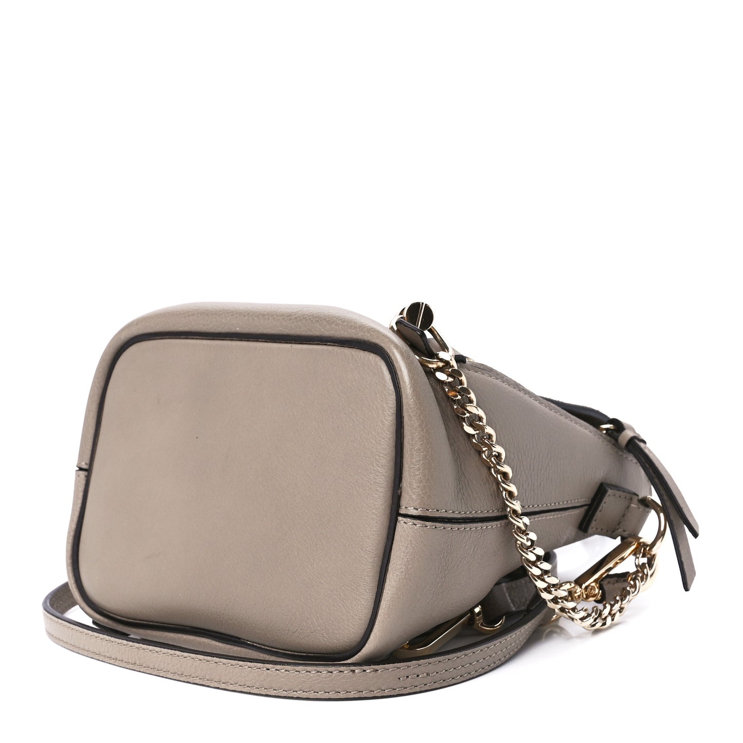 Suede Calfskin Mini Faye Backpack Motty Grey
