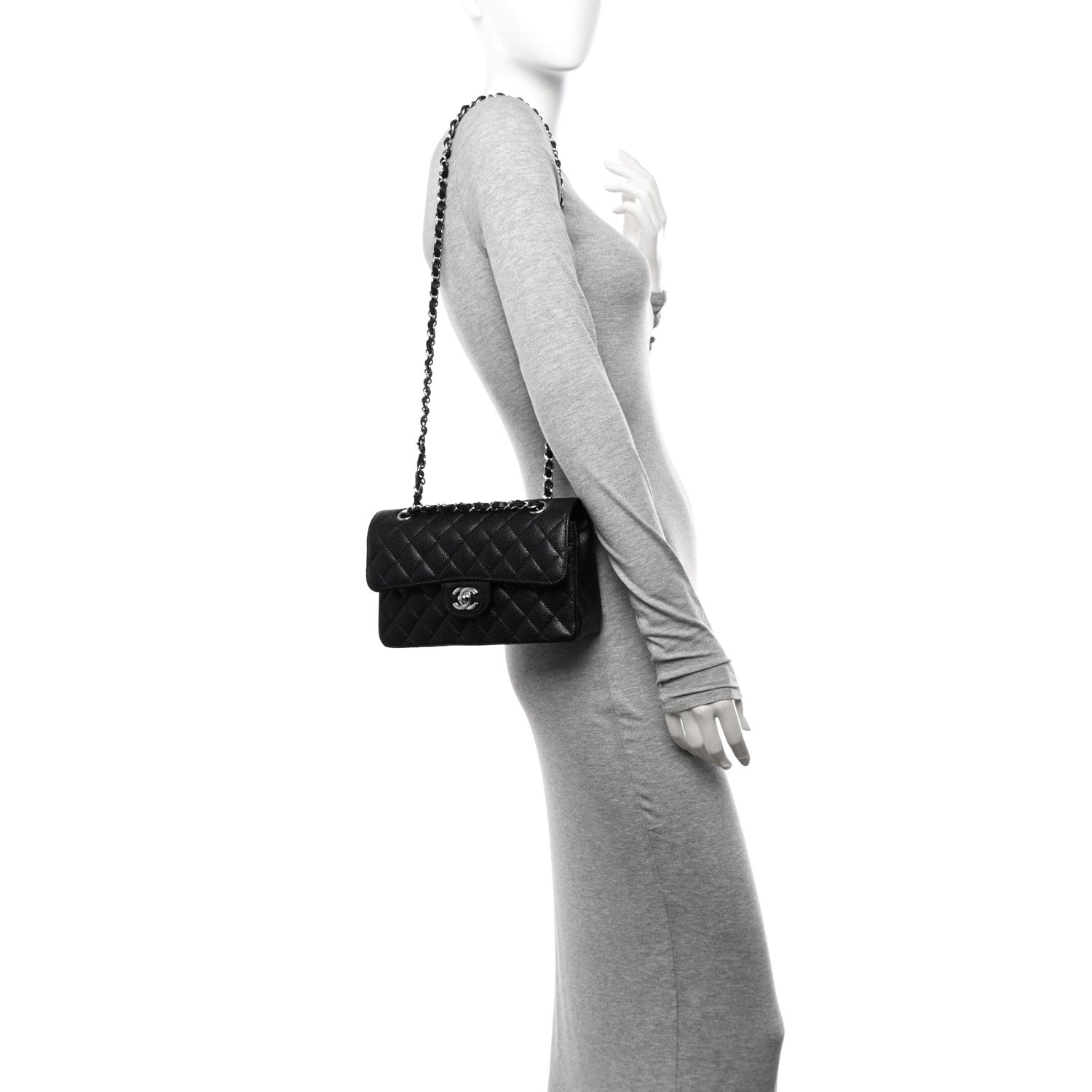 Chanel Caviar Quilted Small Double Flap Black 2 of 12