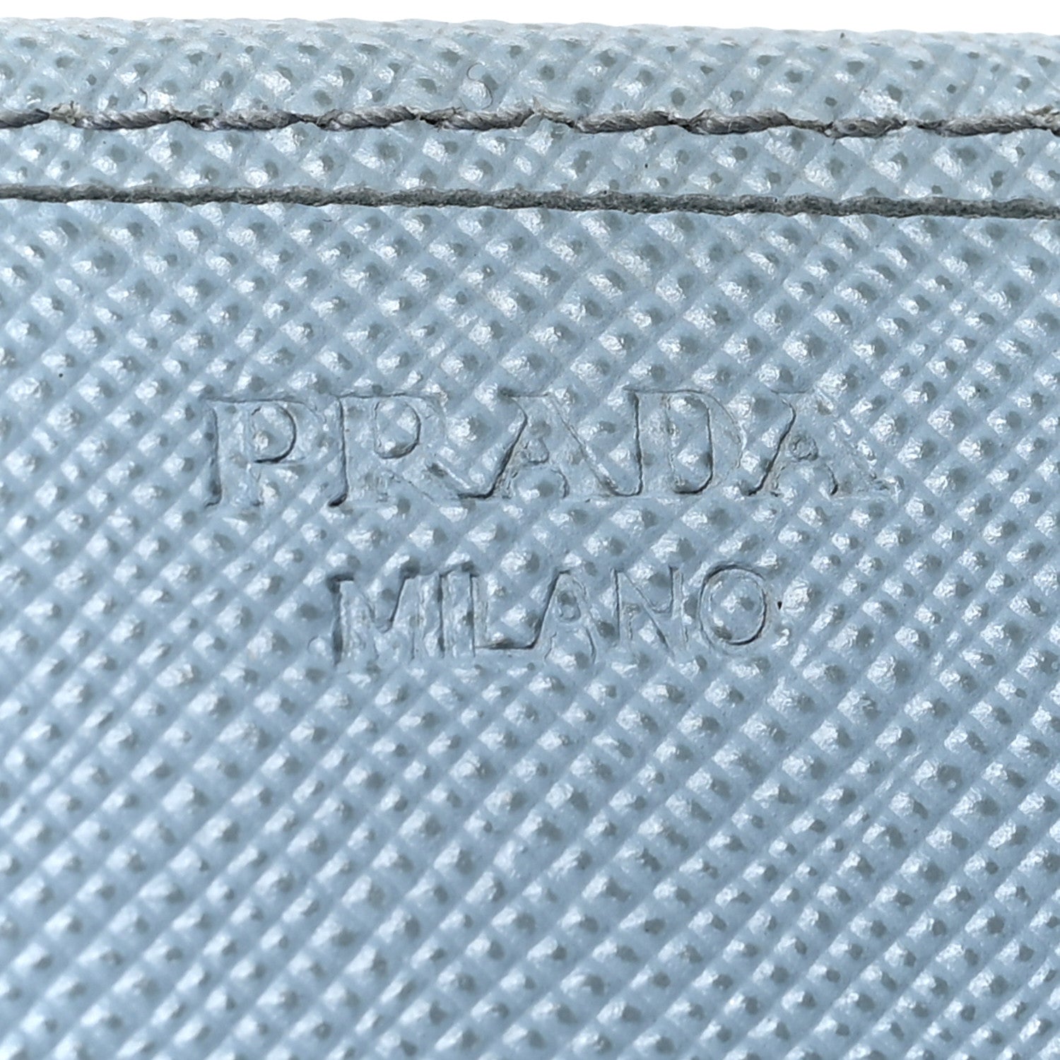 Prada Saffiano Triangle Continental Flap Wallet Astrale 6 of 13