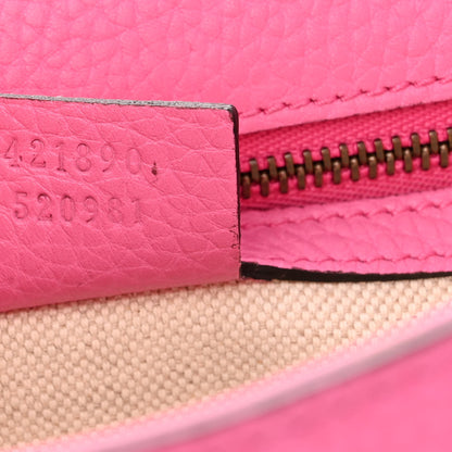 Gucci Calfskin Small GG Marmont Top Handle Bag Pink Tropical Flower 6 of 12