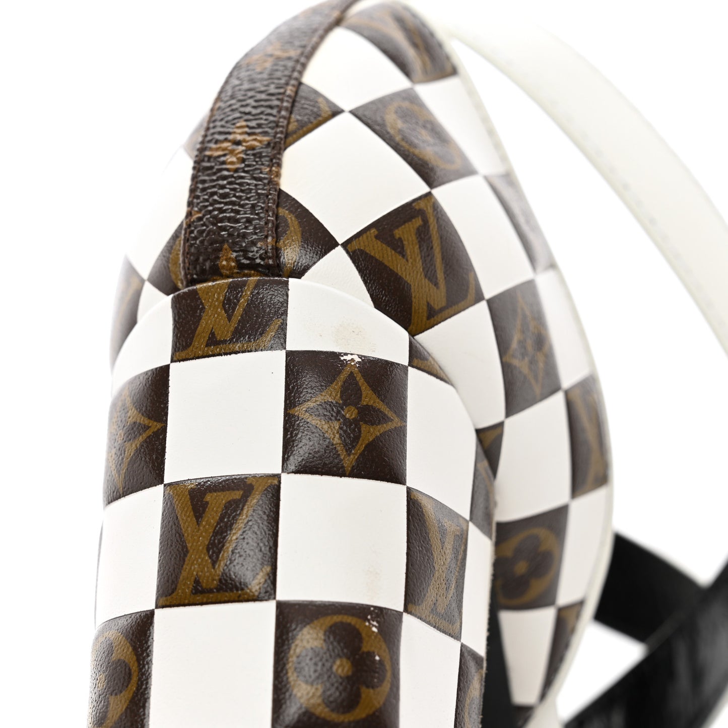 Calfskin Monogram Damier Tressage Matchmake Cross Sandals 37.5 White