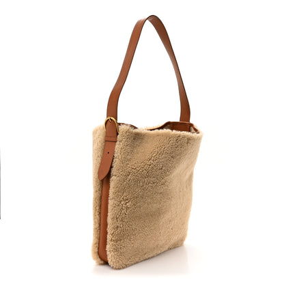 Saint Laurent Shearling Tote Natural 4 of 15