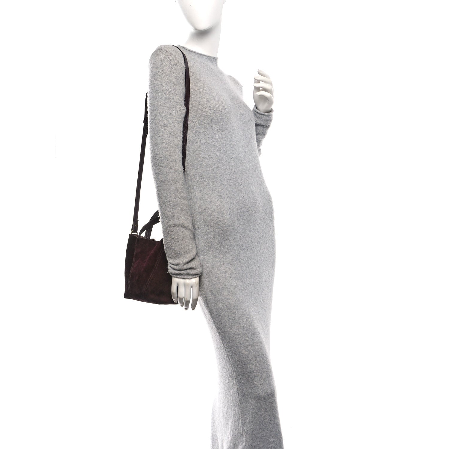 Chloe Suede Small Spin Tote Deep Violine 2 of 11