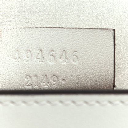 Gucci Calfskin Super Mini Sylvie Chain Shoulder Bag White 9 of 9