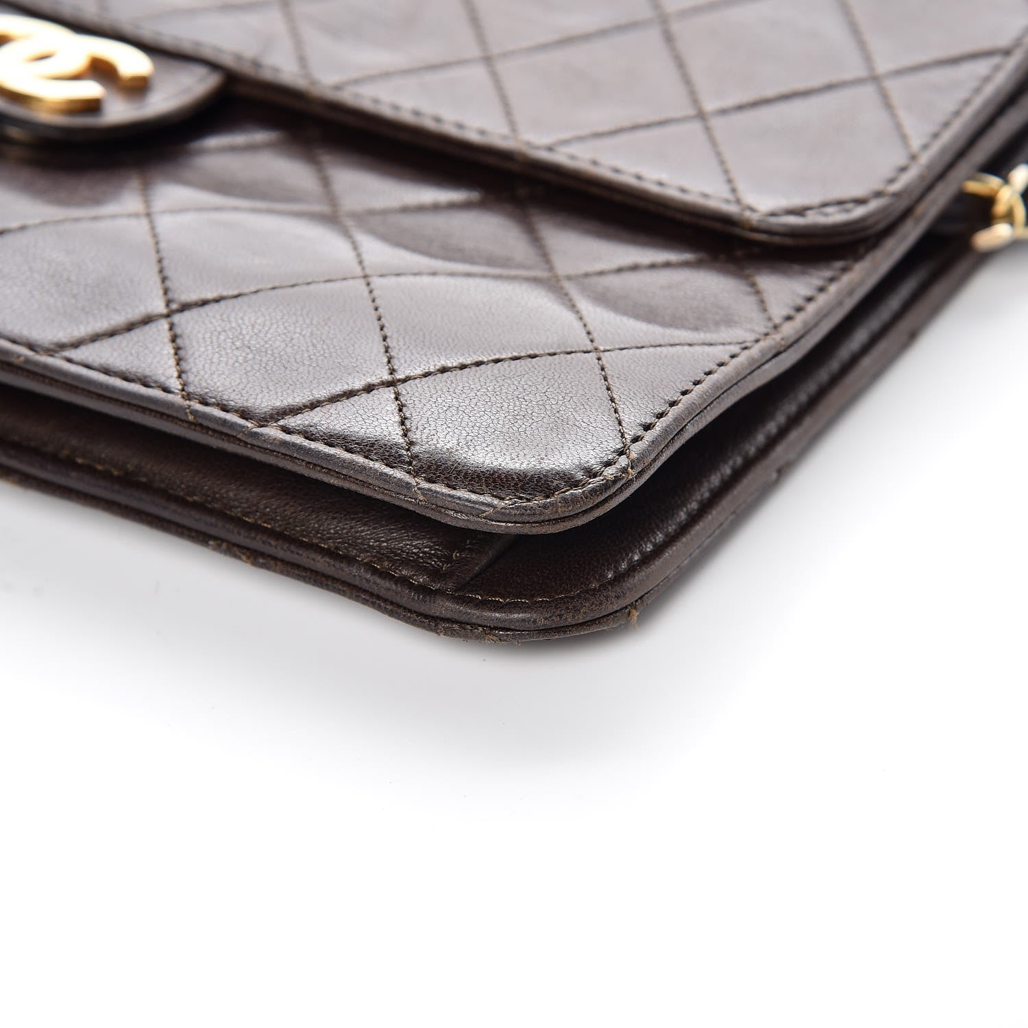 Chanel Lambskin Quilted Small Single Flap Brown 11 of 14