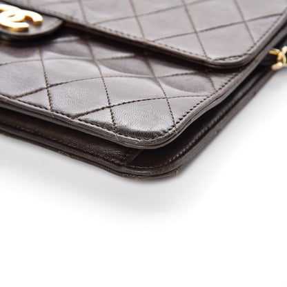 Chanel Lambskin Quilted Small Single Flap Brown 11 of 14