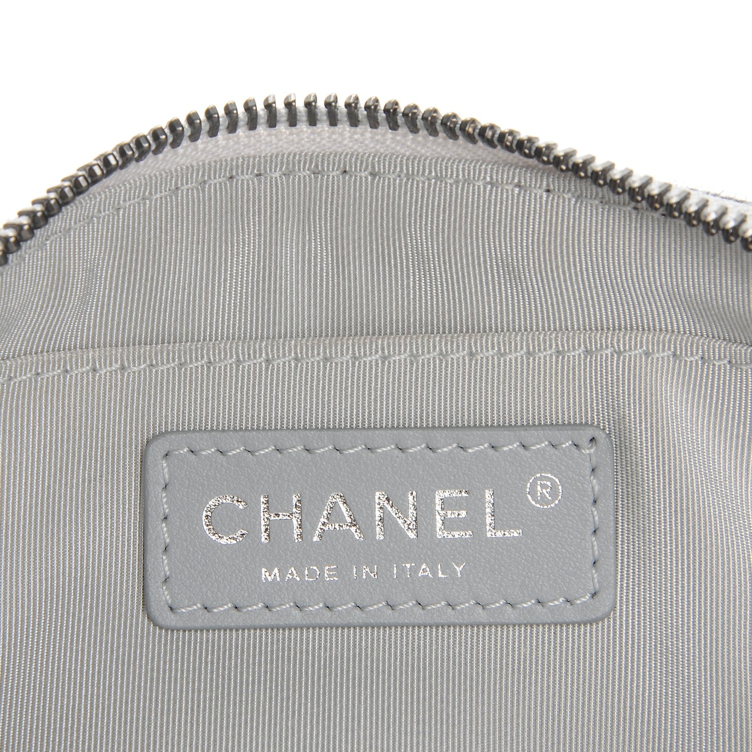 Chanel Metallic Grained Calfskin Quilted Casual Rock Waist Bag Silver 6 of 7