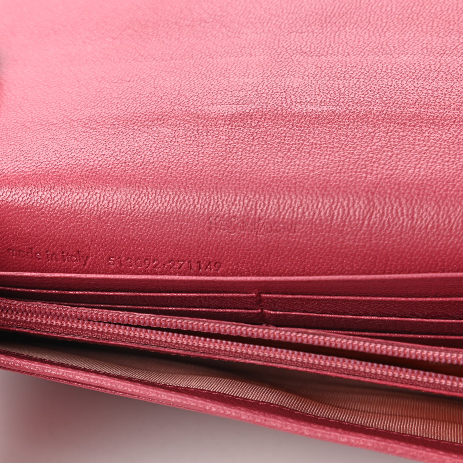 Saint Laurent Chevre Belle De Jour Continental Wallet Pink 9 of 10