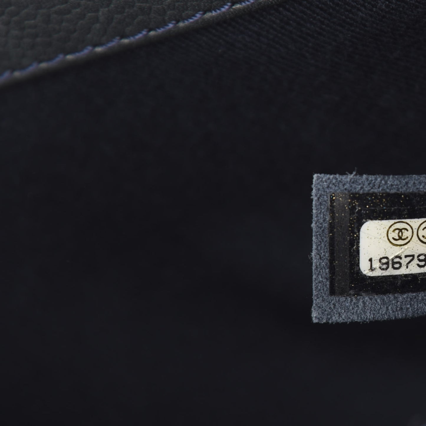 Caviar Stitched Medium Boy Flap Blue