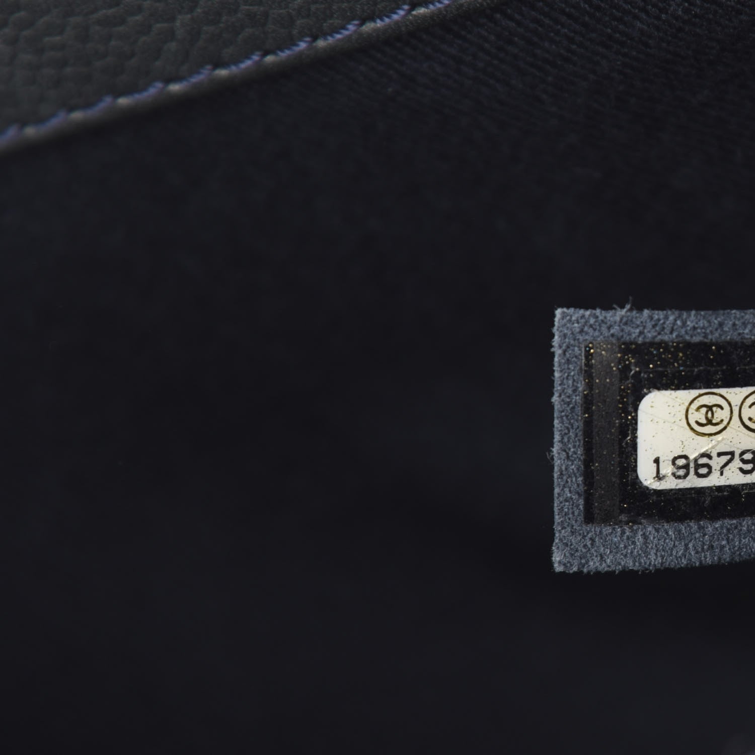 Chanel Caviar Stitched Medium Boy Flap Blue 13 of 14