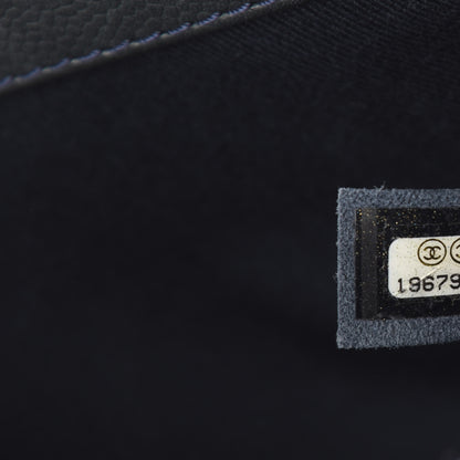 Chanel Caviar Stitched Medium Boy Flap Blue 13 of 14
