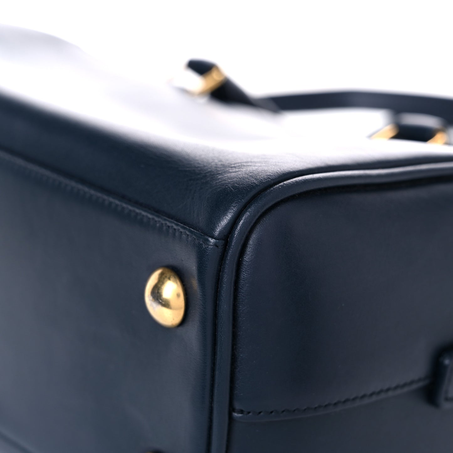 Calfskin Classic Baby Duffle Navy Blue