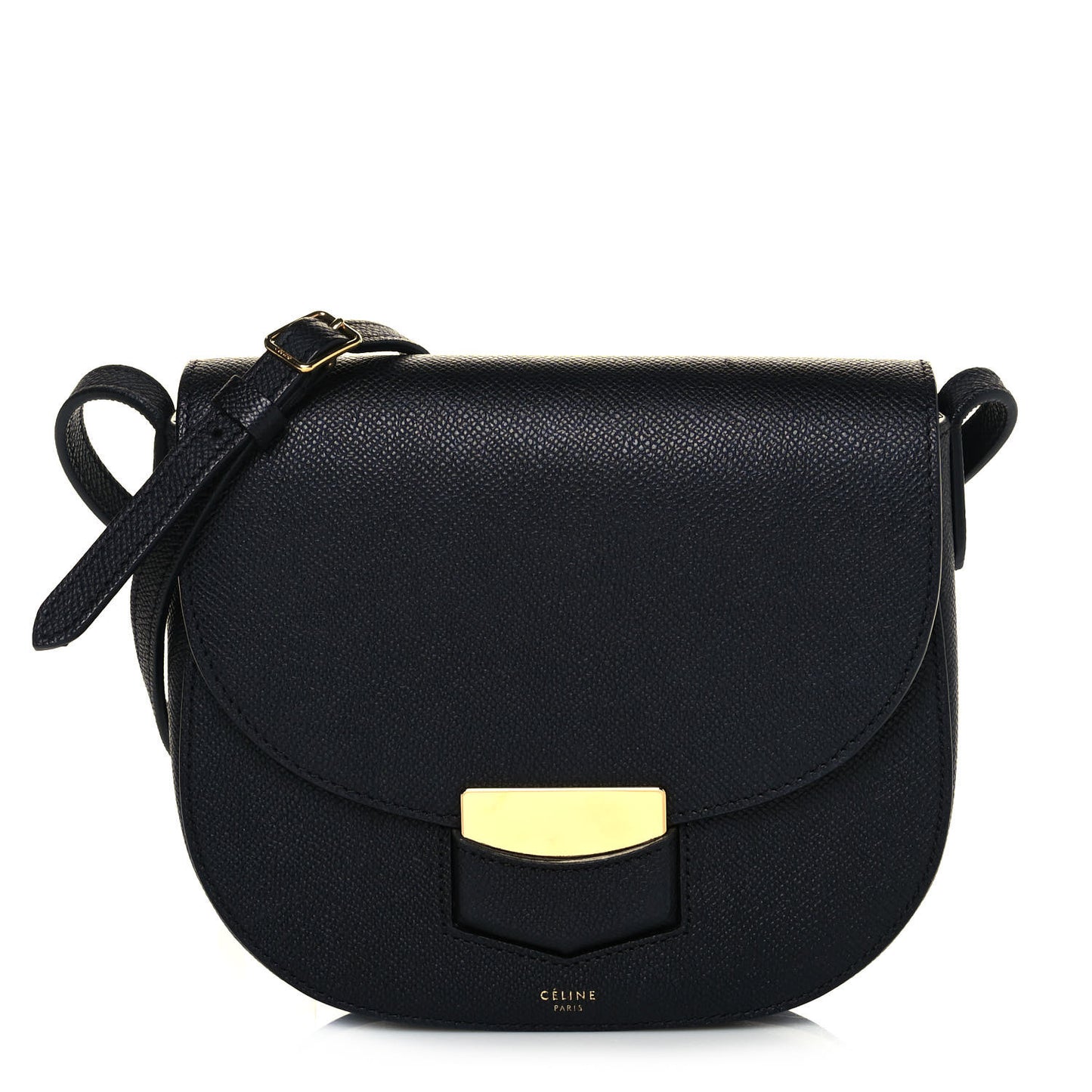 Grained Calfskin Small Trotteur Black