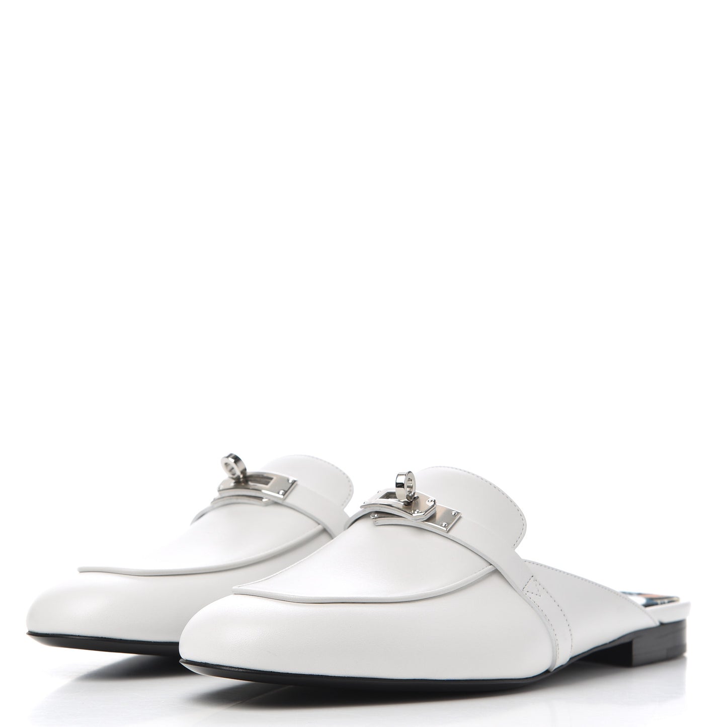 Calfskin Oz Mules 40 White