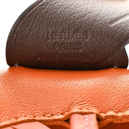 Hermes Milo Lambskin Grigri Rodeo Pegase Horse Bag Charm PM Pain D'epice Sienne Moka 3 of 4