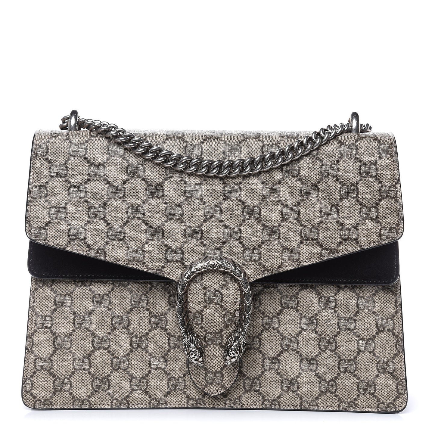GG Supreme Monogram Medium Dionysus Shoulder Bag Black