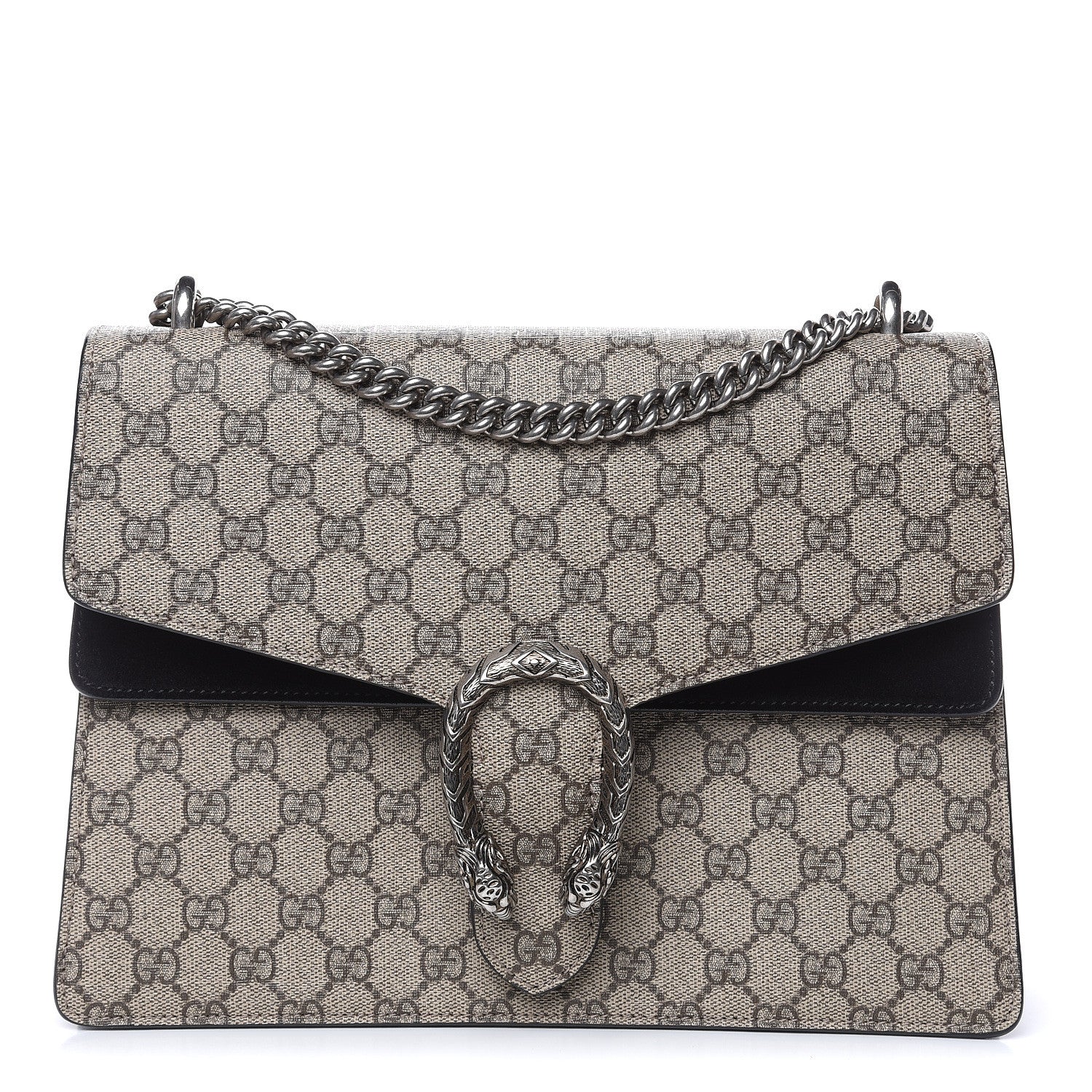 Gucci GG Supreme Monogram Medium Dionysus Shoulder Bag Black 1 of 12
