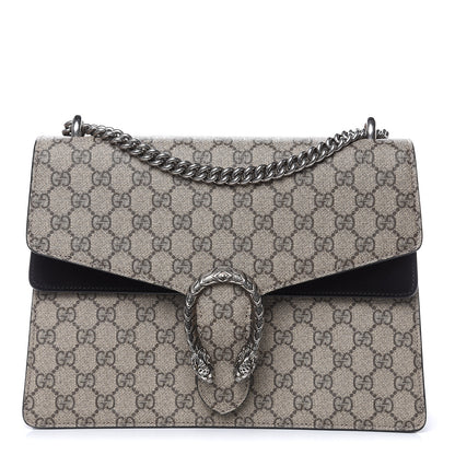 Gucci GG Supreme Monogram Medium Dionysus Shoulder Bag Black 1 of 12