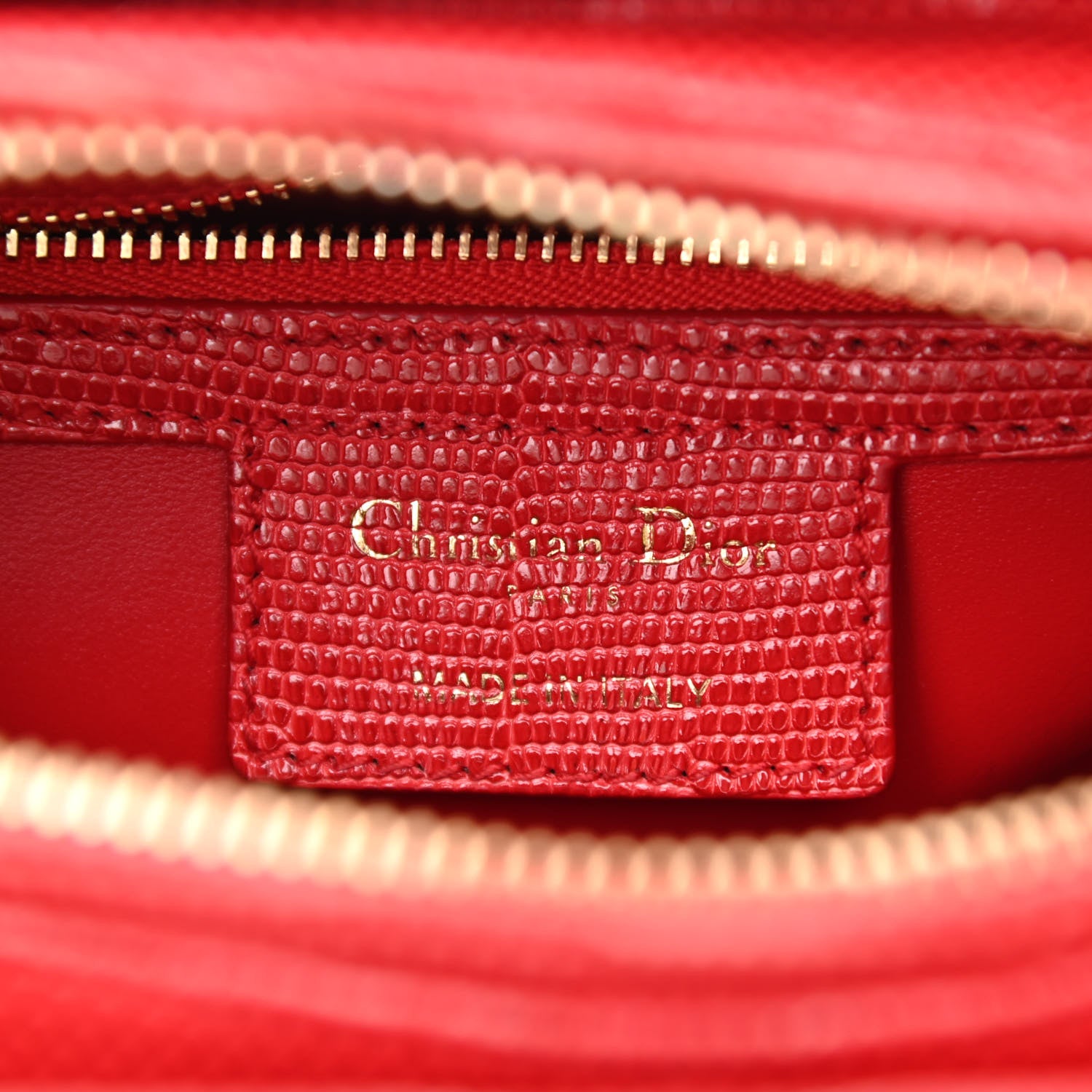 Christian Dior Lizard Medium Lady Dior Red 6 of 10