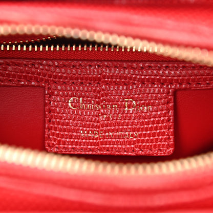 Christian Dior Lizard Medium Lady Dior Red 6 of 10