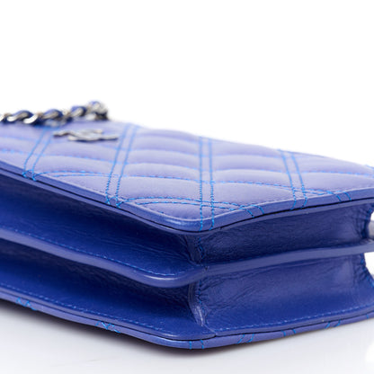 Chanel Calfskin Quilted Crossbody CC Phone Holder Dark Blue 9 of 11