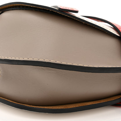 Loewe Grained Calfskin Small Gate Crossbody Bag White Red Taupe 9 of 10