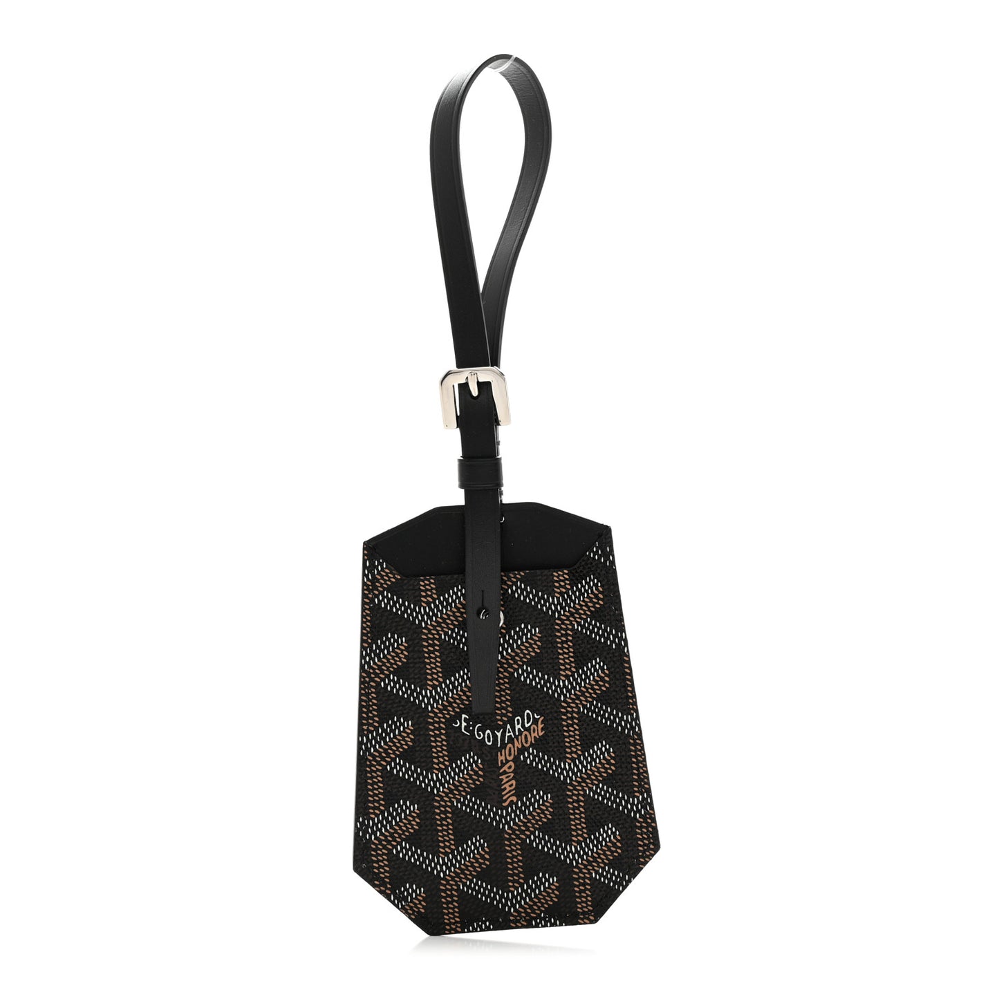 Goyardine Luggage Tag Black
