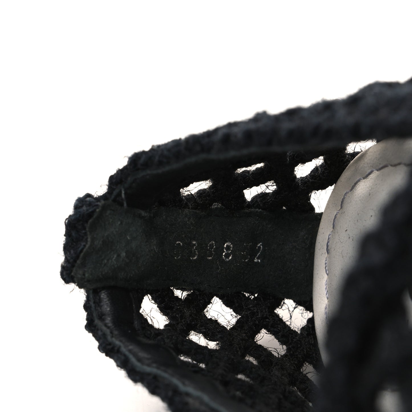 Cord Braided CC Mocassin Loafers 37.5 Black