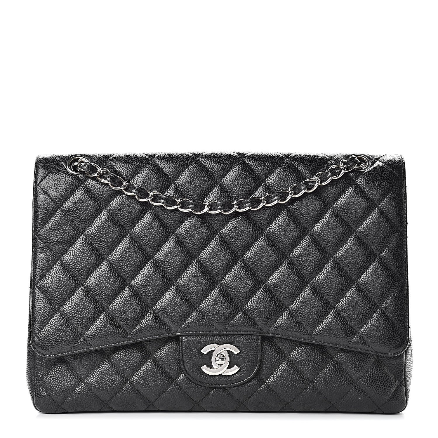 Chanel Caviar Quilted Maxi Single Flap Black 1 of 10