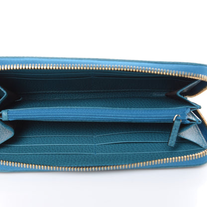 Gucci Monogram Dollar Calfskin Zip Around Wallet Beige Ebony Deep Cobalt 5 of 10