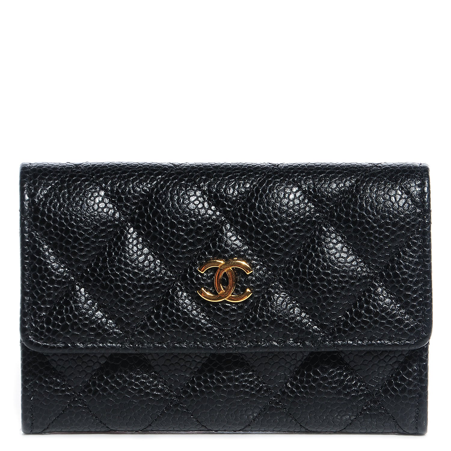 Chanel Caviar Quilted Flap Card Holder Black 1 of 9