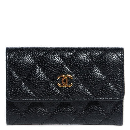 Chanel Caviar Quilted Flap Card Holder Black 1 of 9