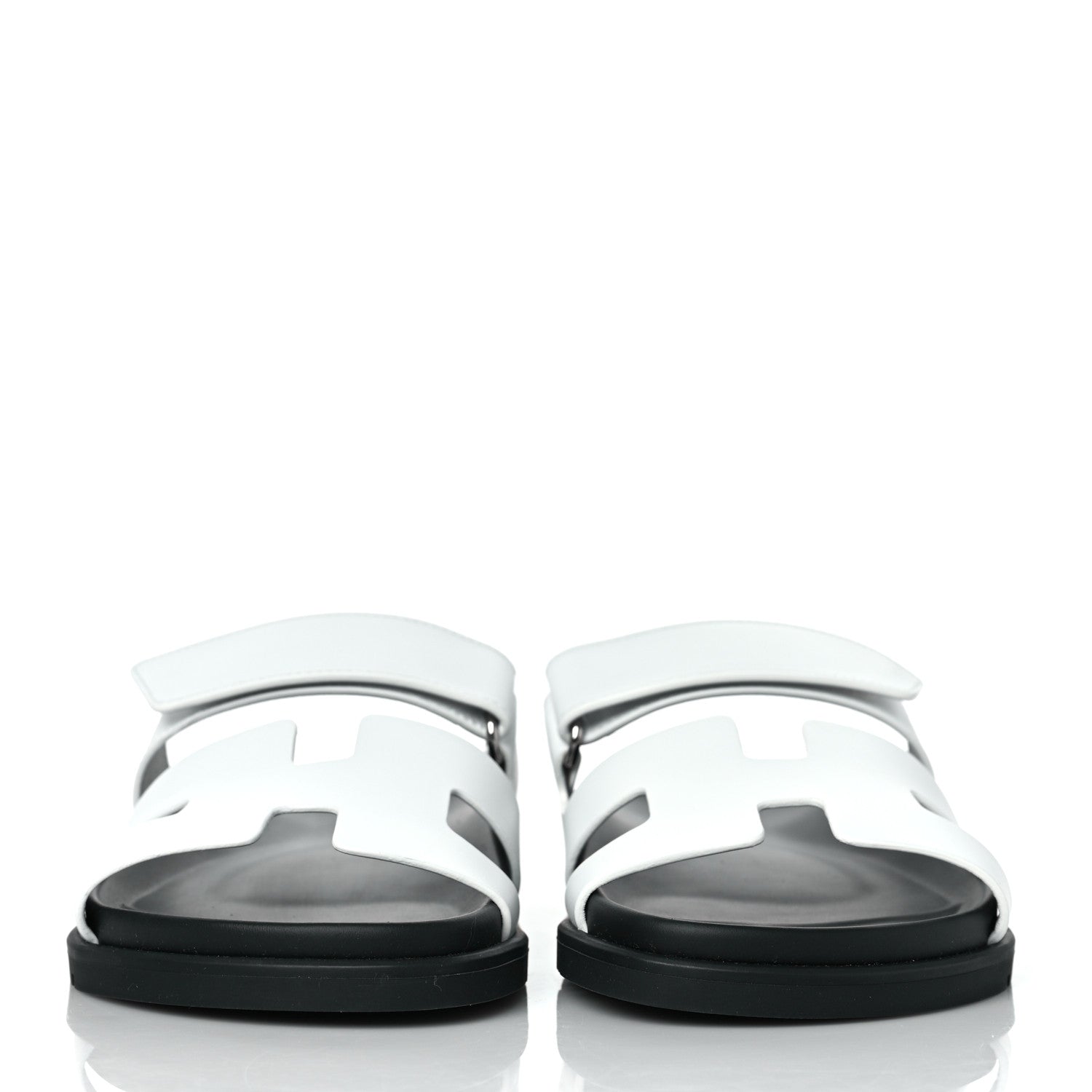 Hermes Calfskin Womens Chypre Sandals 37 White 2 of 8