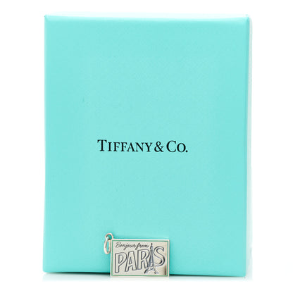 Tiffany Sterling Silver Enamel Paris Postcard Charm Blue 4 of 4