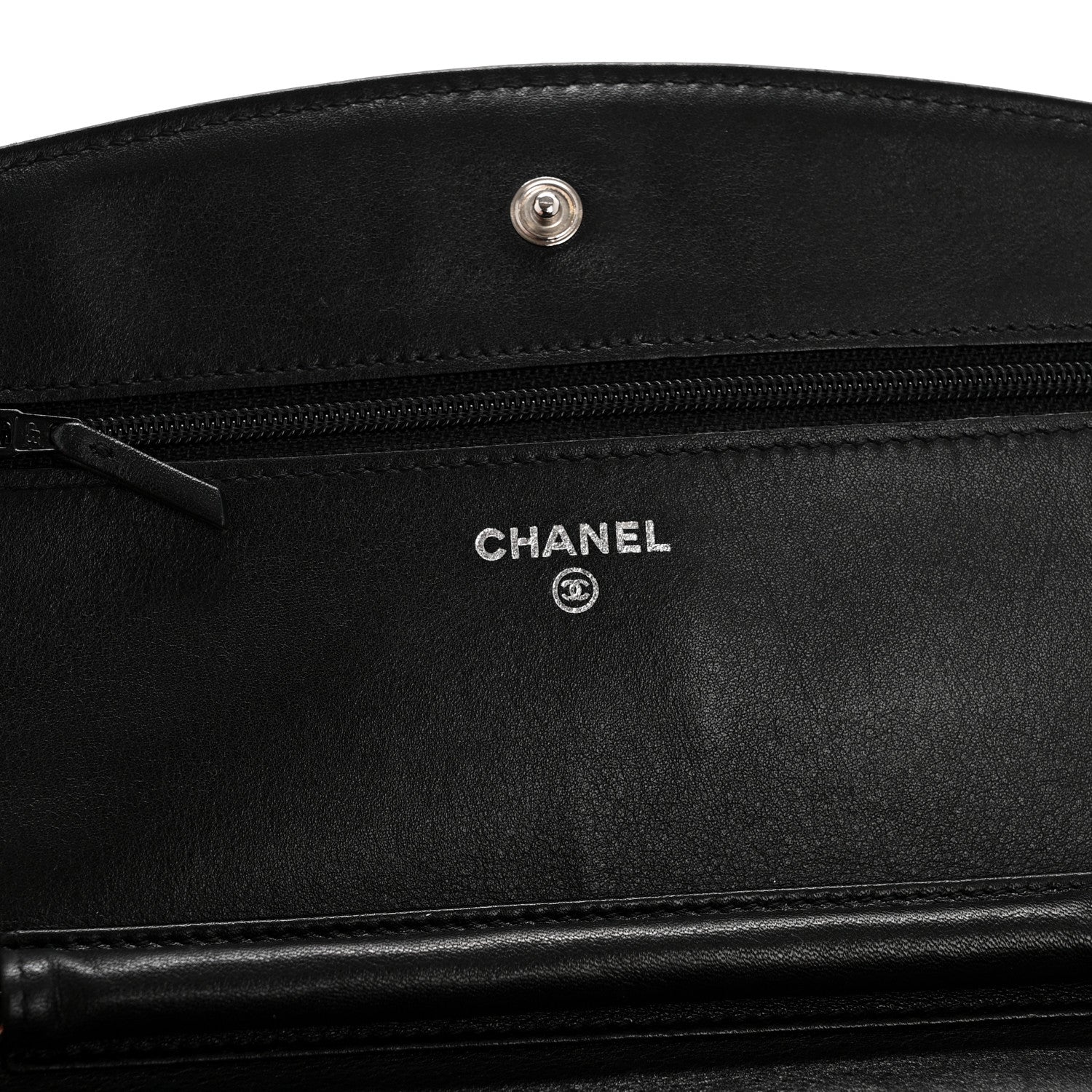 Chanel Caviar Sevruga Wallet on Chain WOC Black 6 of 13