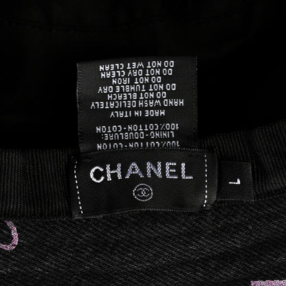 Chanel Denim Mood Cloche Bucket Hat L Black 8 of 8