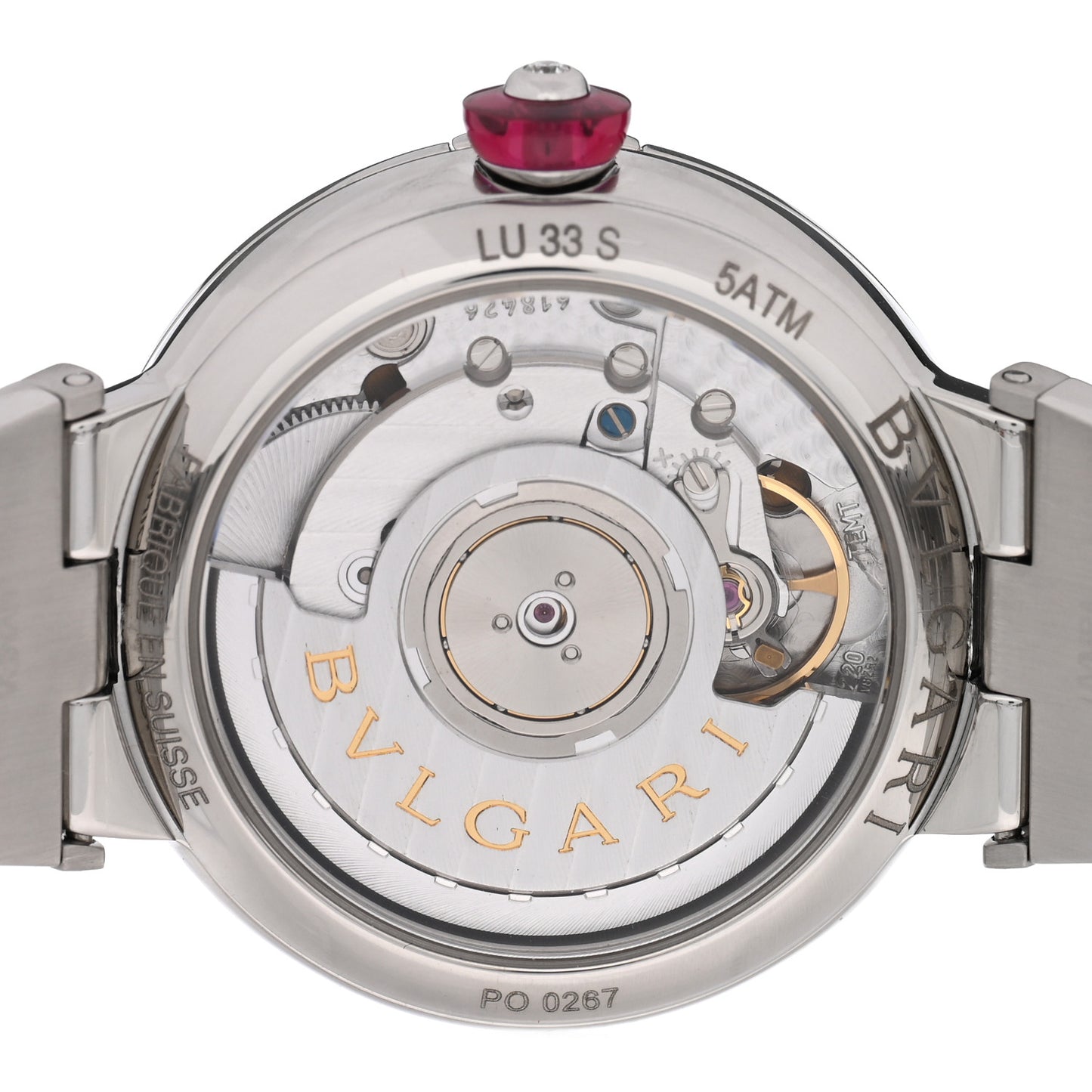 Stainless Steel Diamond Mother of Pearl 33mm Lucea Automatic Watch