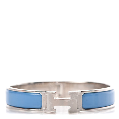 Hermes Enamel Narrow Clic Clac H Bracelet GM Bleu Cielo 1 of 5