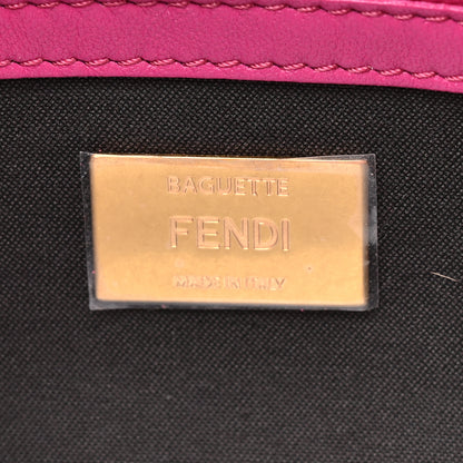 Fendi Nappa FF 1974 Embossed Baguette Ciclamino Pilar 6 of 11
