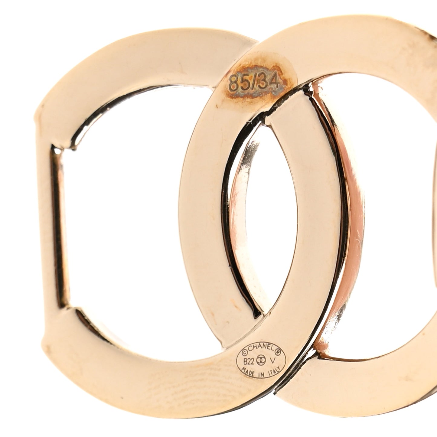 Lambskin CC Pearl Chain Belt 85 34 Black