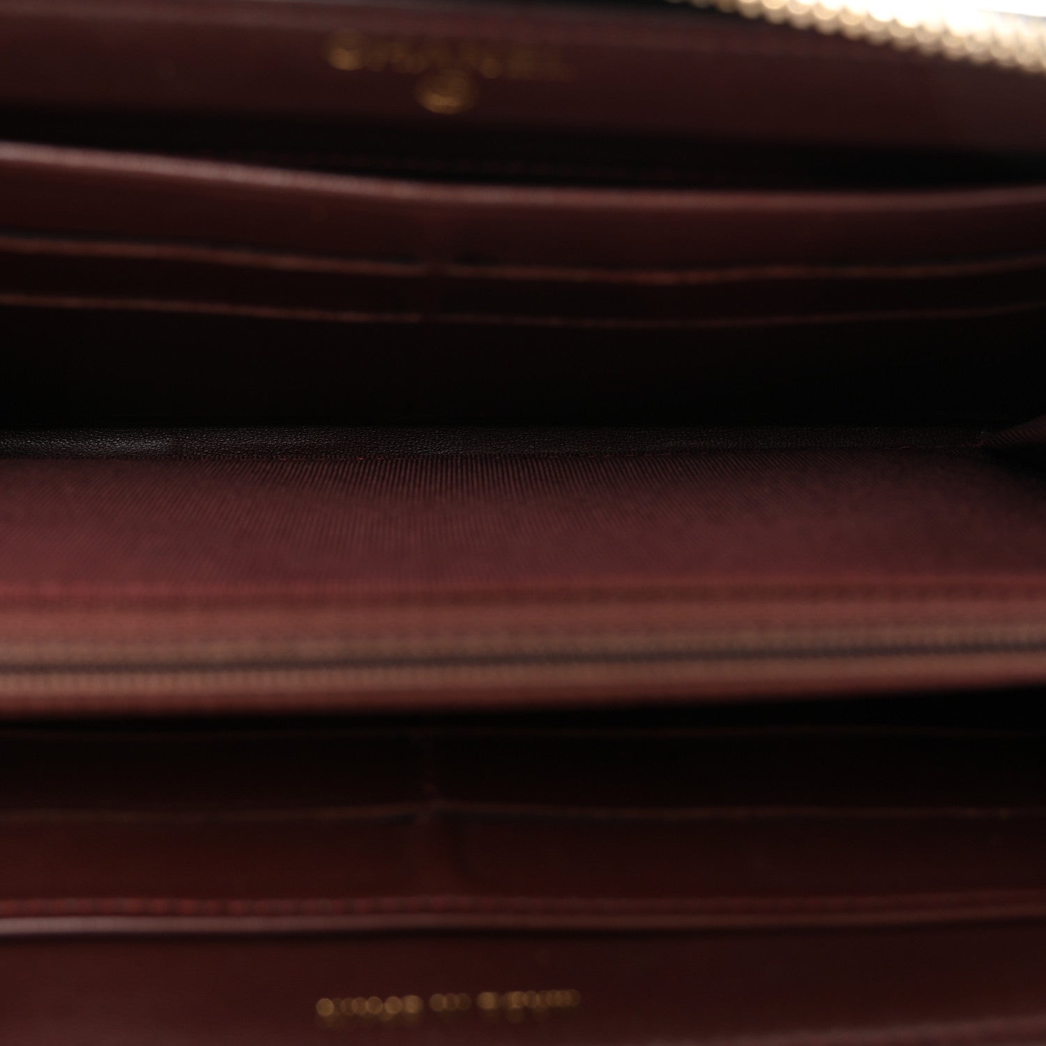 Chanel Lambskin Quilted Large Gusset Zip Around Wallet Black 5 of 10