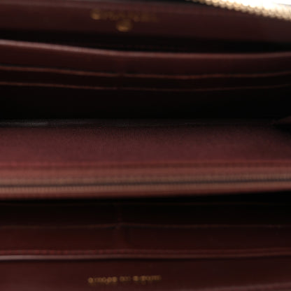 Chanel Lambskin Quilted Large Gusset Zip Around Wallet Black 5 of 10