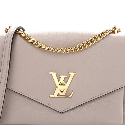 Louis Vuitton Soft Calfskin Mylockme Chain Bag BB Greige 7 of 9
