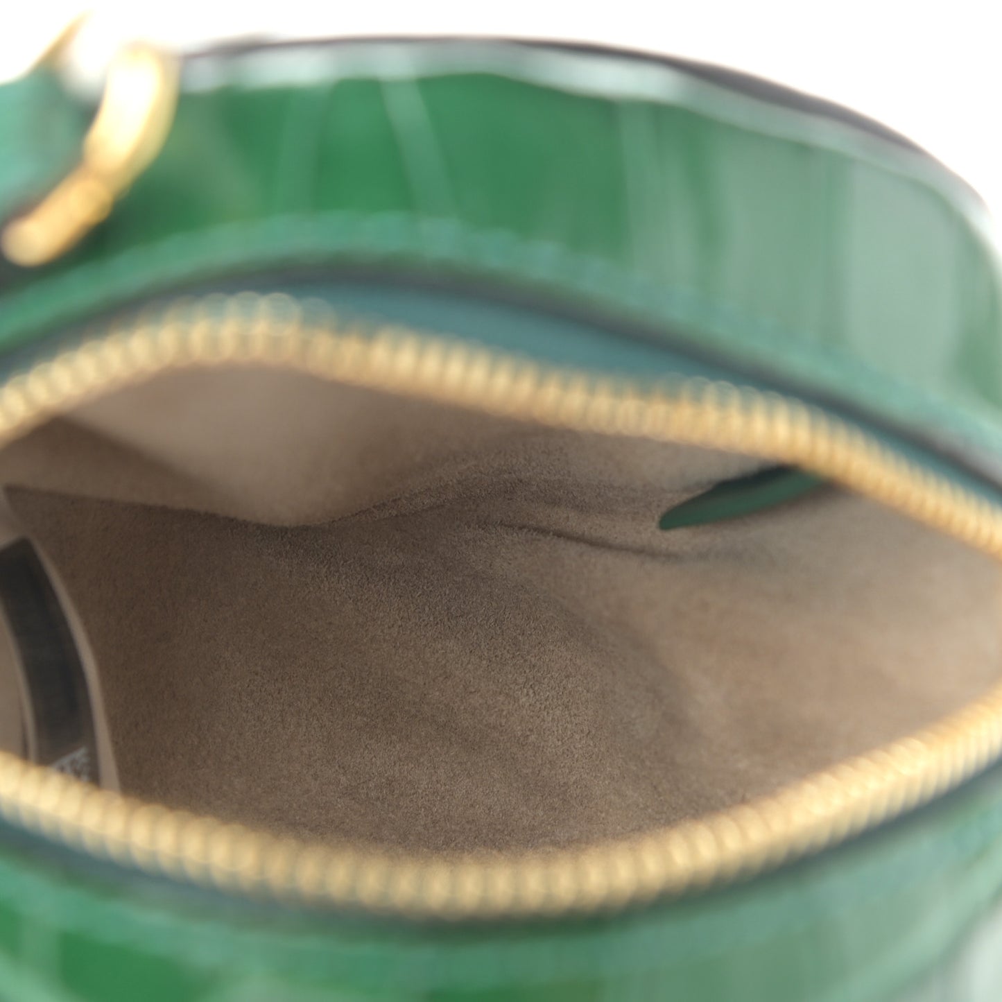 Calfskin Crocodile Embossed Mini C Round Crossbody Woodsy Green