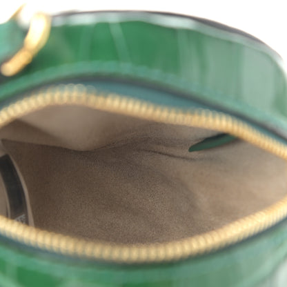 Chloe Calfskin Crocodile Embossed Mini C Round Crossbody Woodsy Green 5 of 12