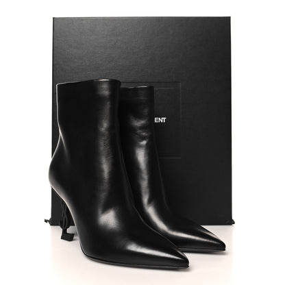 Saint Laurent Nappa Vendome Opyum 85 Ankle Boots 37.5 Black 10 of 10