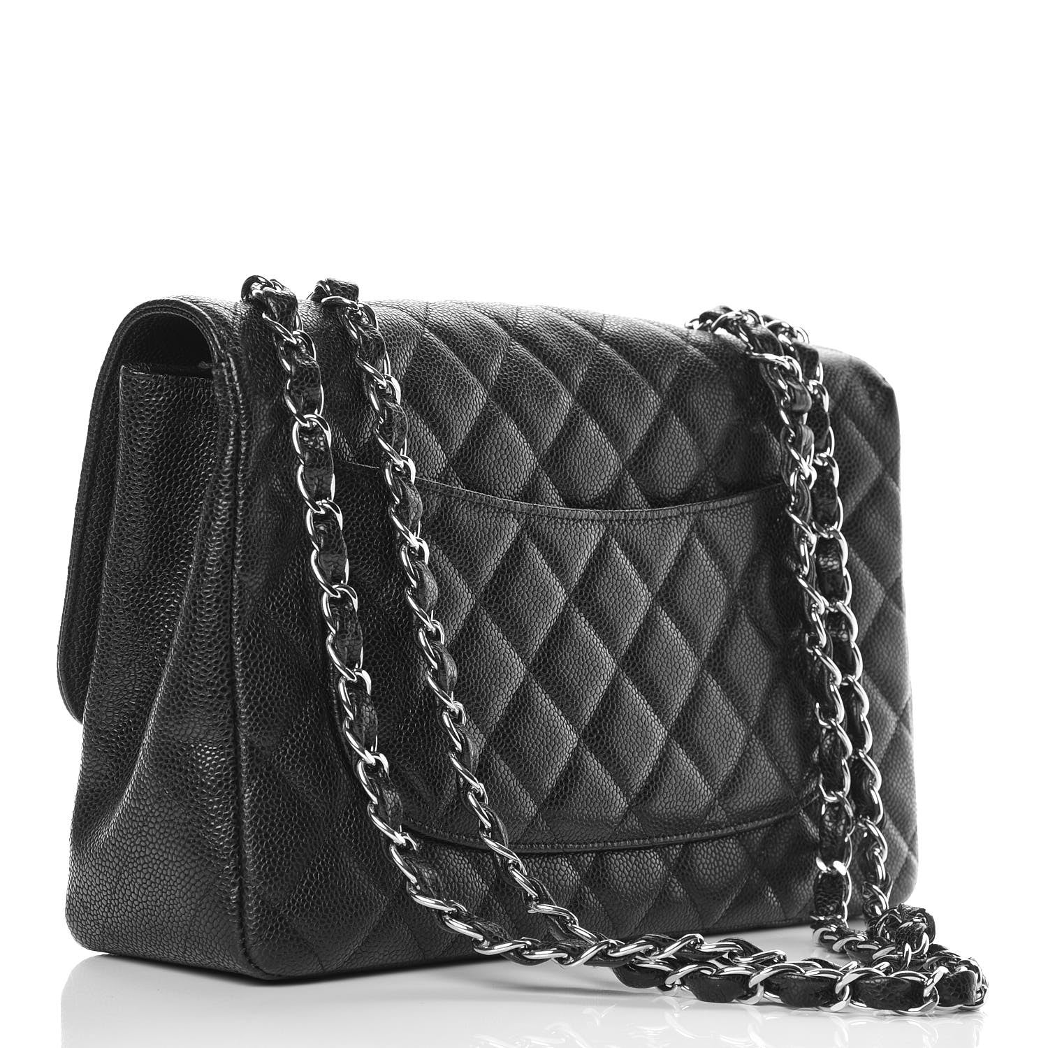 Chanel Caviar Quilted Jumbo Single Flap Black 4 of 13