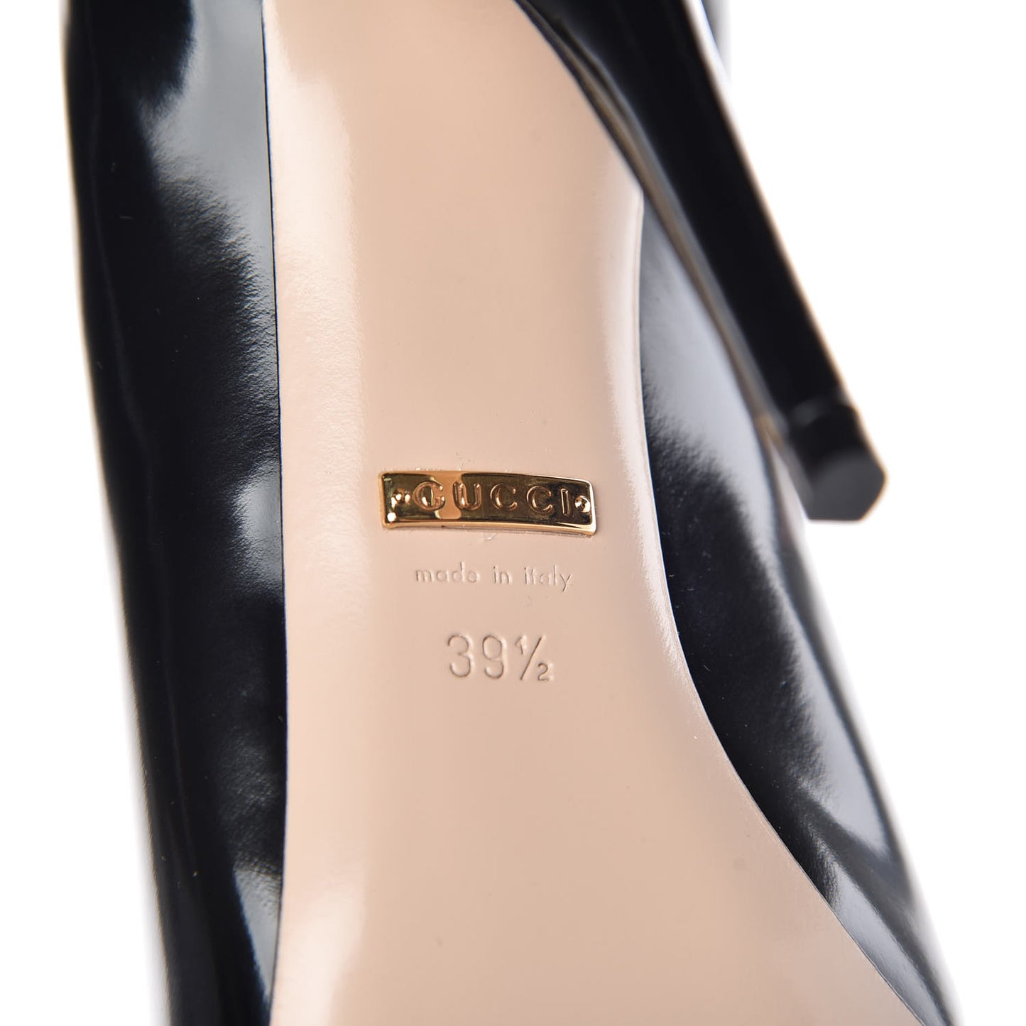 Polished Calfskin Regent Pumps 39.5 Black