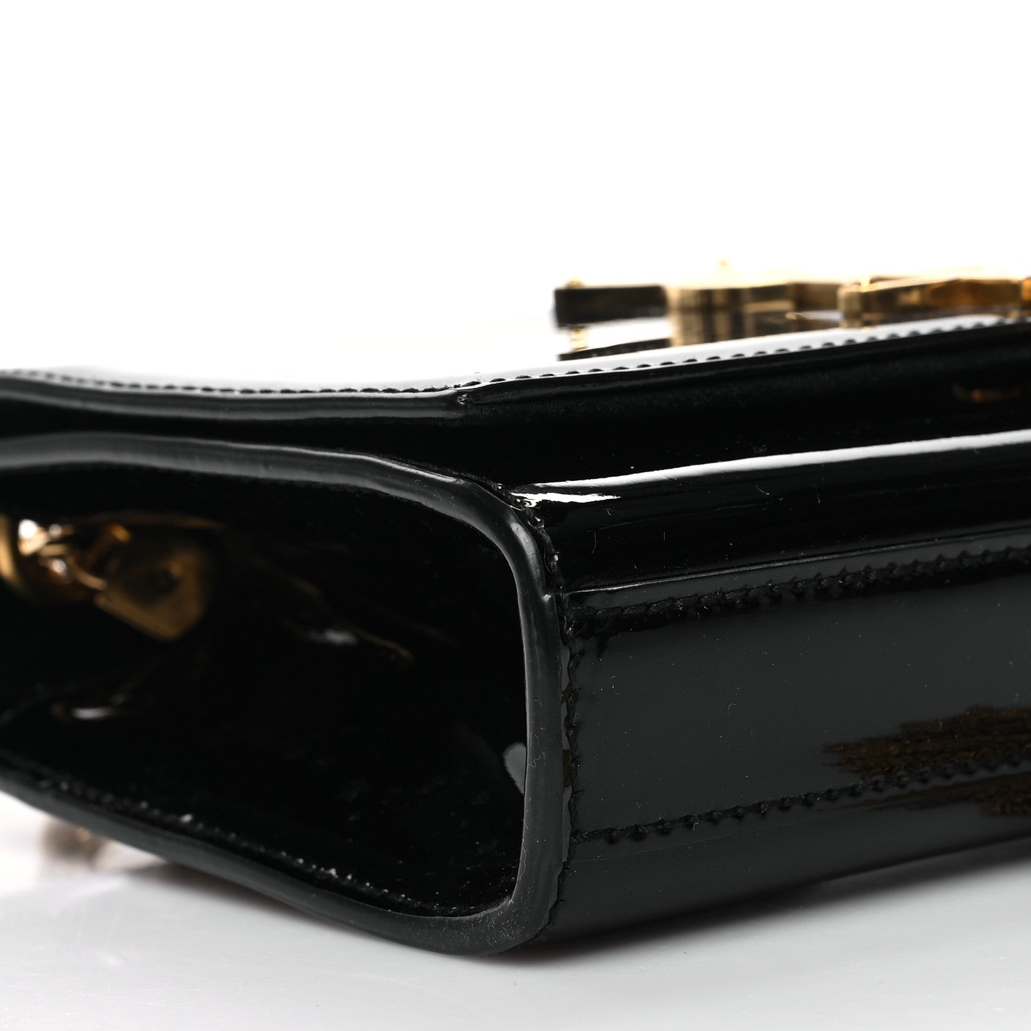 Saint Laurent Patent Small Classic Monogram Kate Tassel Satchel Black 7 of 11