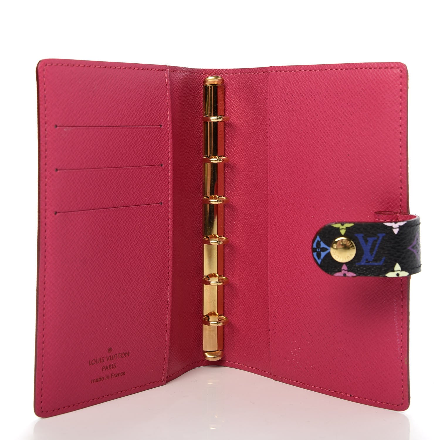 Louis Vuitton Monogram Multicolor Small Ring Agenda Cover Black Grenade 5 of 7